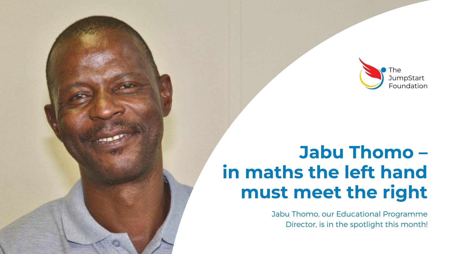 Jabu Thomo - in maths the left hand must meet the right